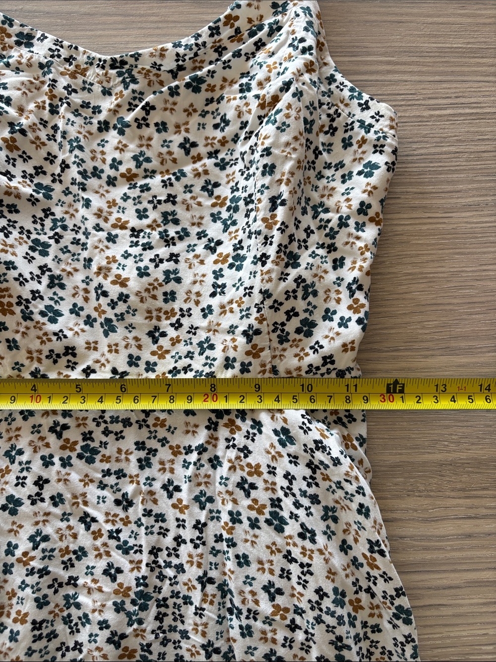 Old Navy Floral Smocked Sundress White Green Brown Medium - Picture 8 of 8